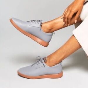 Ponto Gray Faux Leather Lightweight Oxford Loafers